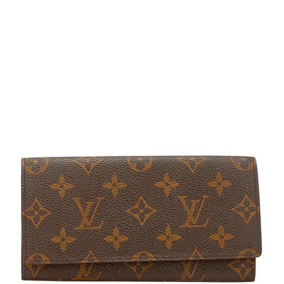 Louis Vuitton Monogram Portefeuille 3 Carte Credit Billfold M61818 Brown Leat... - Picture 1 of 11